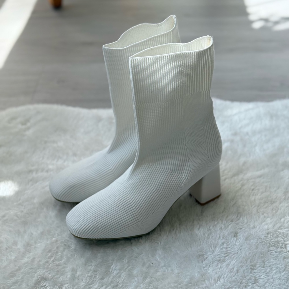 NWOT Knit Block Heel Boots